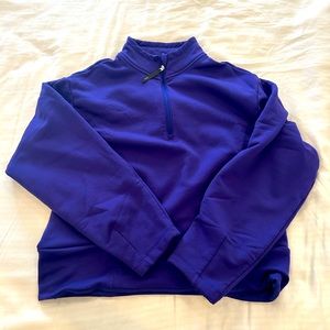 Purple Athleta 1/4” zip Crop